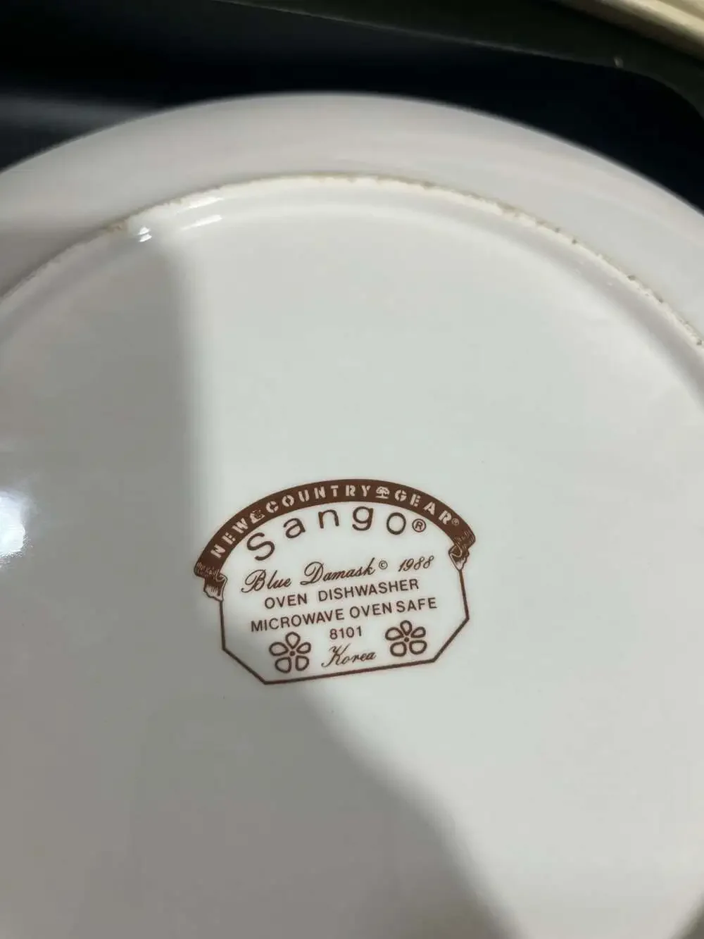 Sango New Country Gear Blue Damask 8101 Dinner Plates - Set of 7